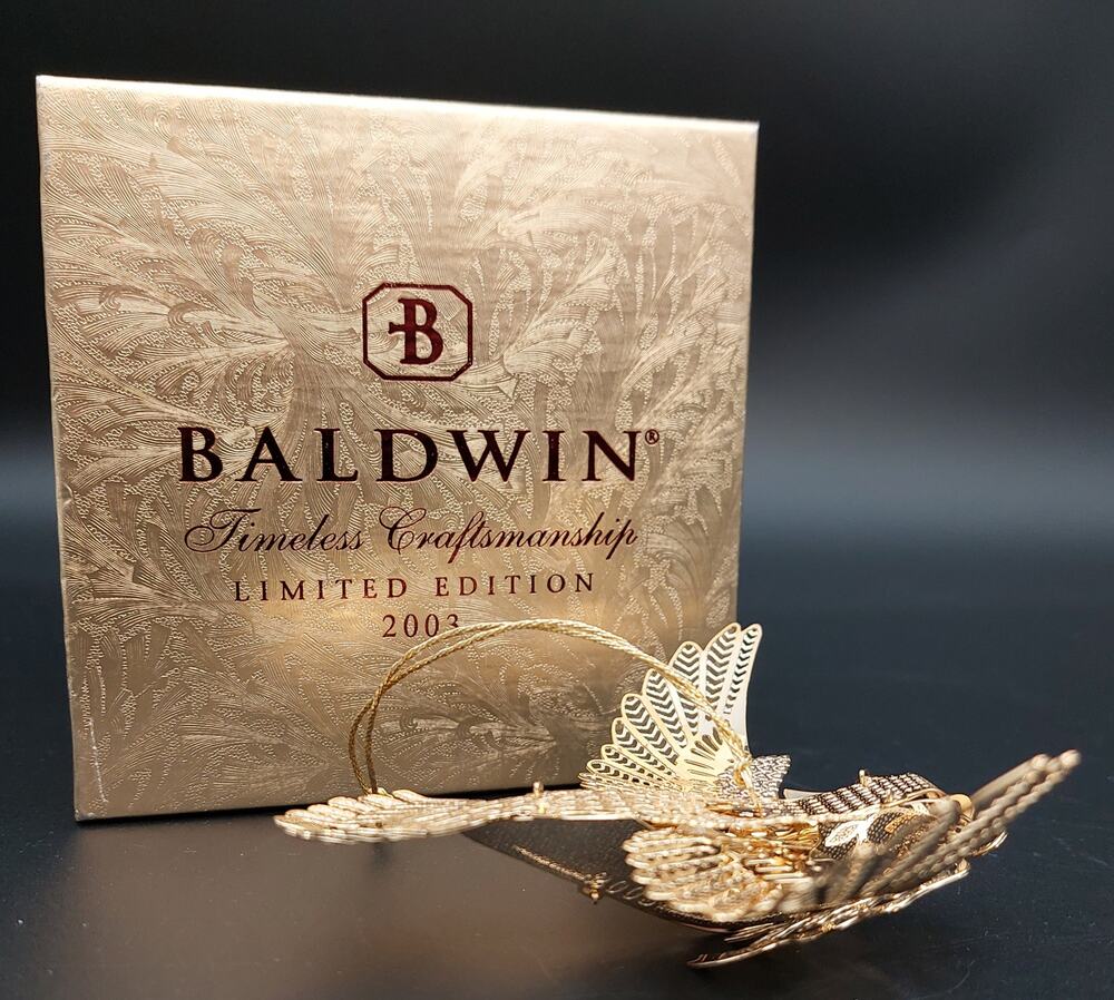 Vintage Baldwin Brass 2003 Dove of Peace Ornament Limited Edition 77081.010 Box